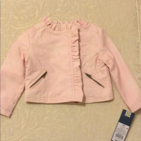 baby girl pink leather jacket
